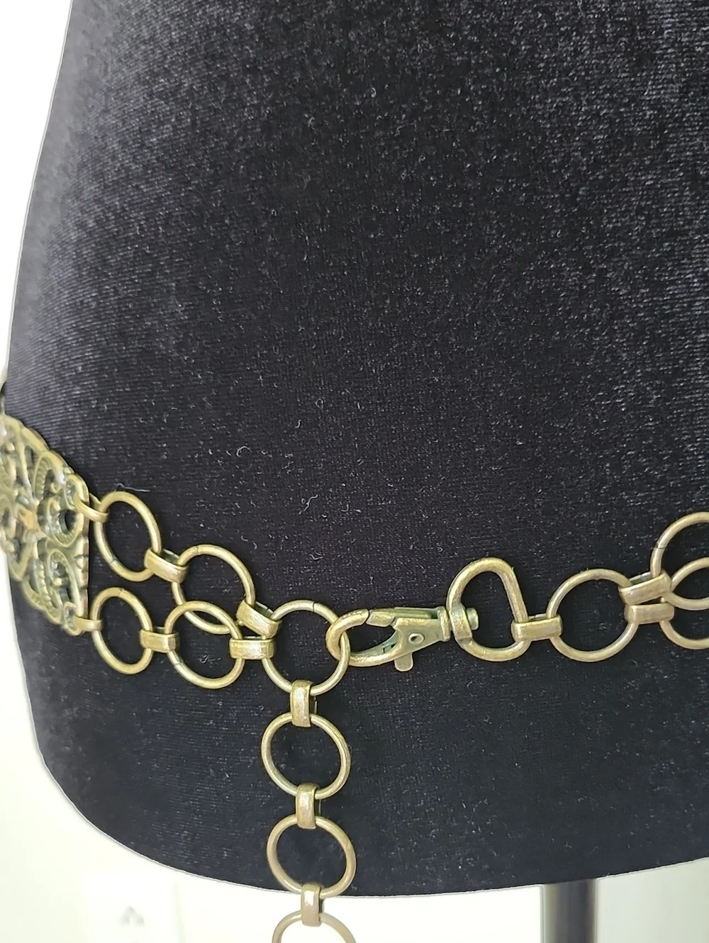 Vintage 90s Y2K Metal Embellished Belt Adjustable Boho